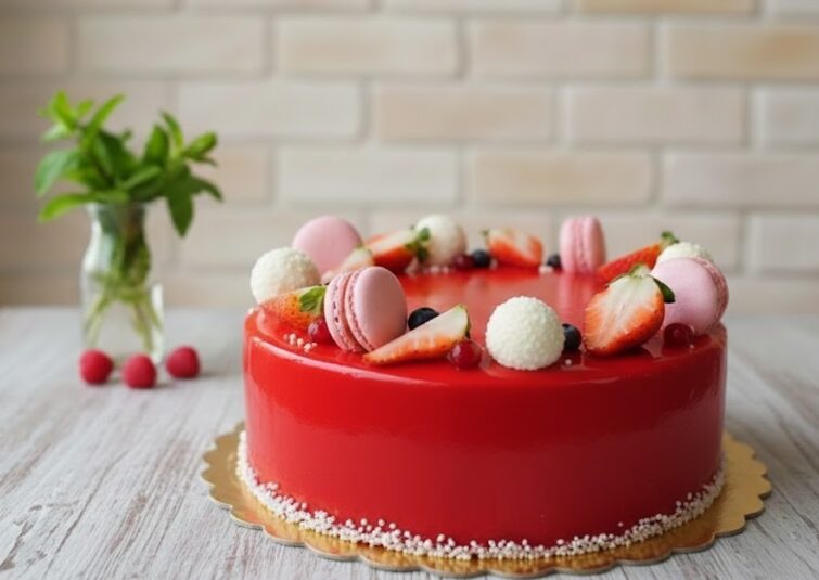 T 50 tort cu glazura oglinda