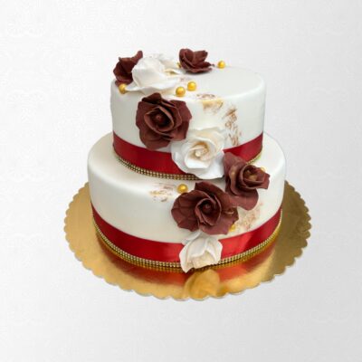 Tort buchet de trandafiri