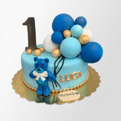 Tort aniversar cu baloane